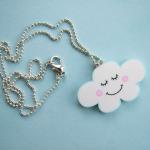 Cute Cloud Acrylic Necklace..
