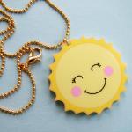 Happy Sun Acrylic Summer Ne..